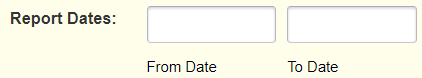 screenshot of date fields